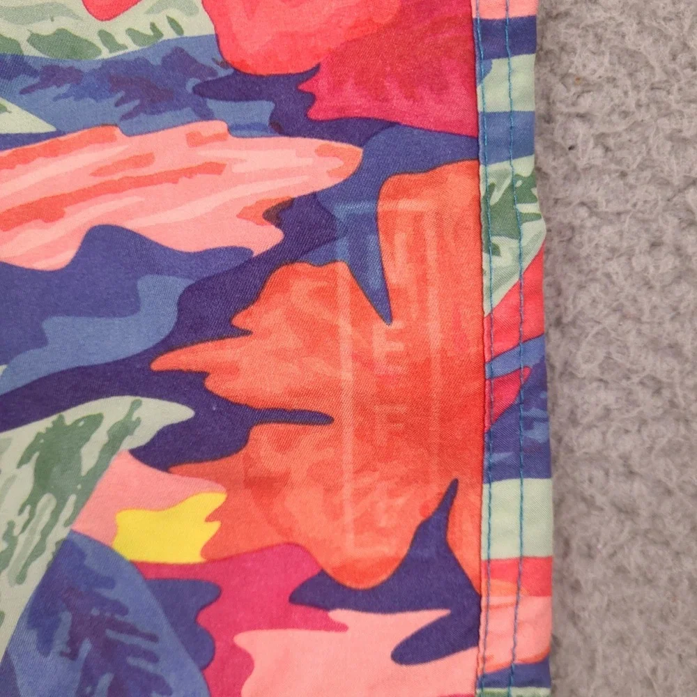 Neff Mens Swim Trunks Medium Floral Camo Board Shorts Multicolor Colorful